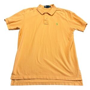 Ralph Lauren Men's Polo Shirt in Bright Orange Size Large casual golf streetwear